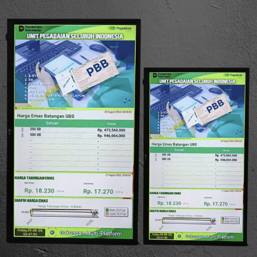 Papan Informasi Harga Emas Pegadaian